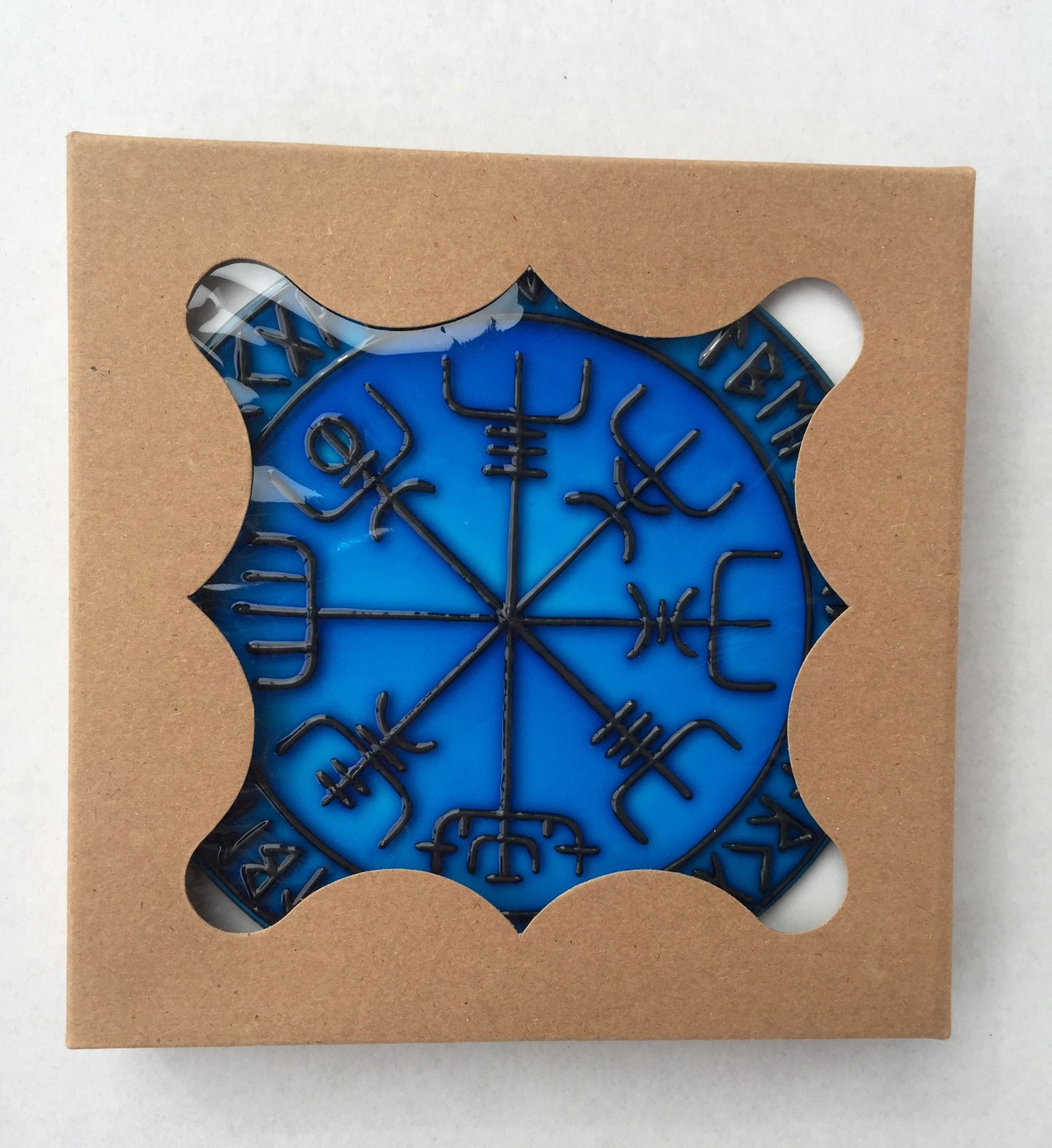Vegvisir Viking Compass Runes Shield Gifts Wall art decor Suncatcher for window