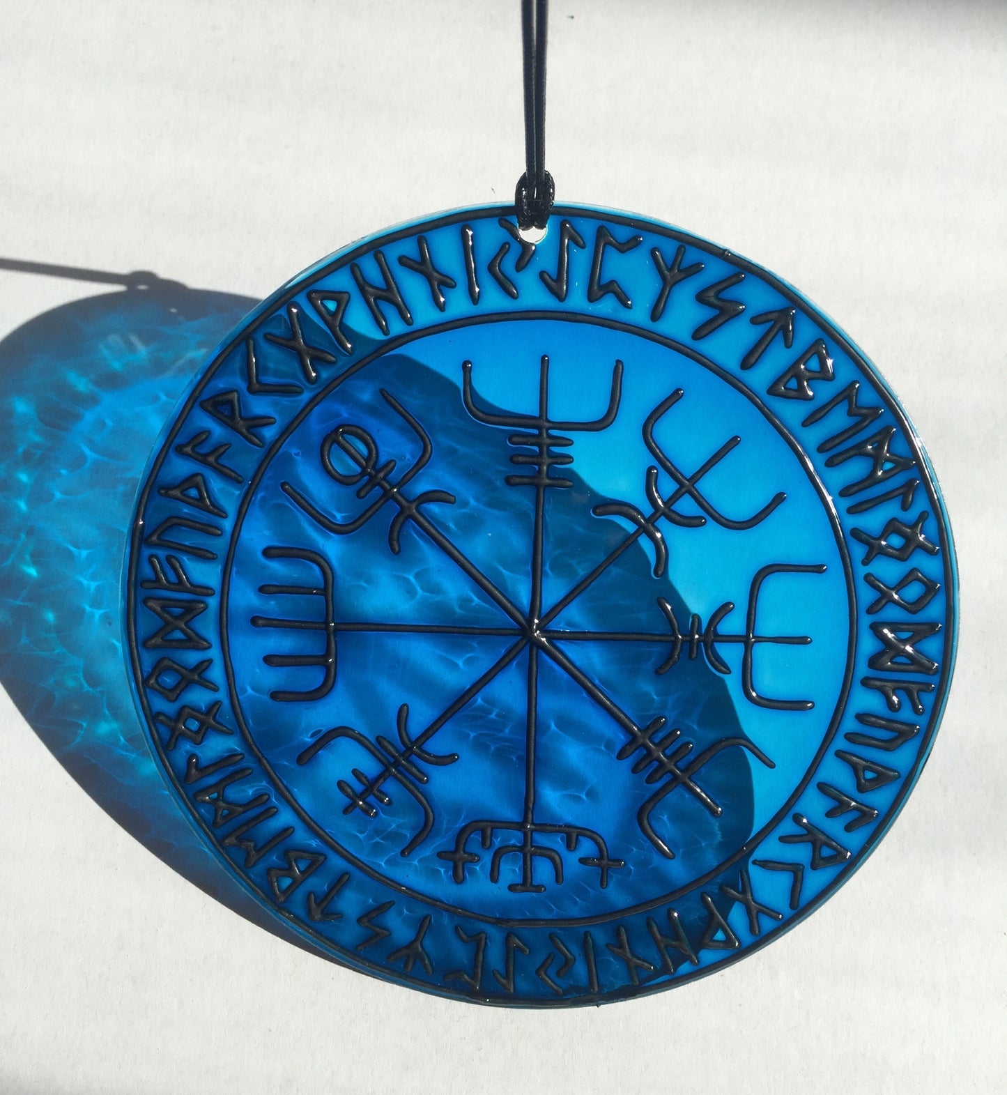 Vegvisir Viking Compass Runes Shield Gifts Wall art decor Suncatcher for window