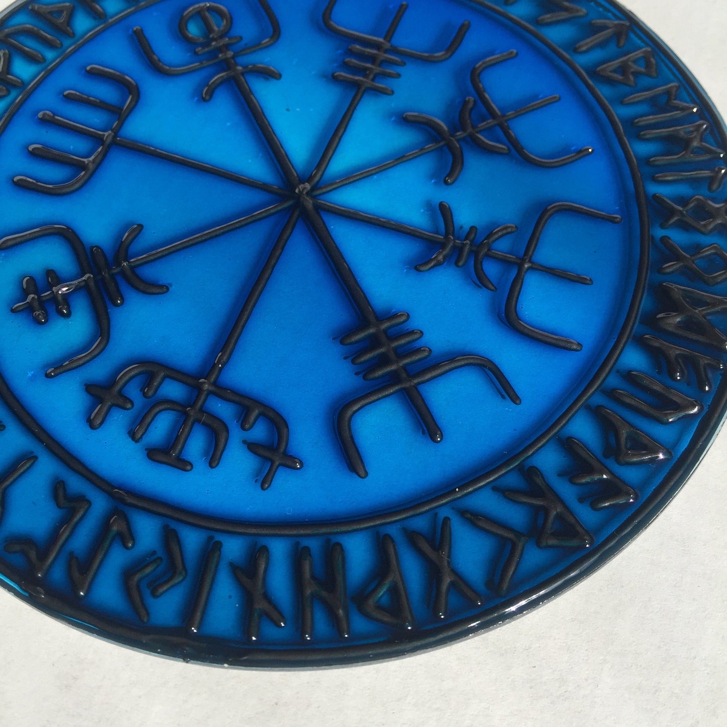 Vegvisir Viking Compass Runes Shield Gifts Wall art decor Suncatcher for window