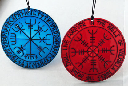 Vegvisir Viking Compass Runes Shield Gifts Wall art decor Suncatcher for window