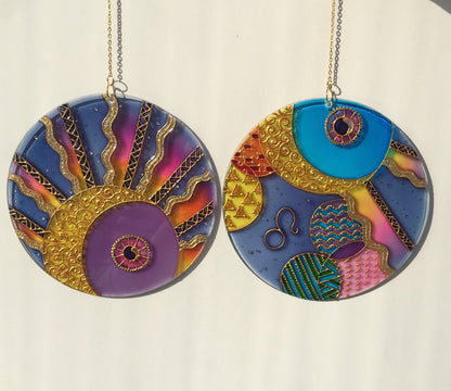 Suncatcher for window Sky Sun Moon decor