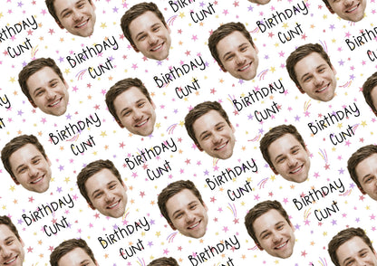 Personalised A3 Birthday Wrapping Paper, Birthday Wanker, Profanity Paper, Custom Gift Wrap, Customised Swearing Wrapping Paper.
