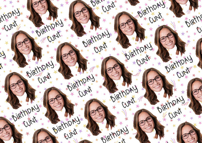 Personalised A3 Birthday Wrapping Paper, Birthday Twat, Profanity Paper, Custom Gift Wrap, Customised Swearing Wrapping Paper.