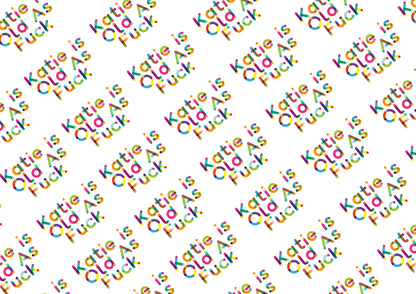 Personalised A3 Birthday Wrapping Paper, Birthday Paper, Profanity Paper, Custom Gift Wrap, Customised Swearing Wrapping Paper, 18+, Adult.