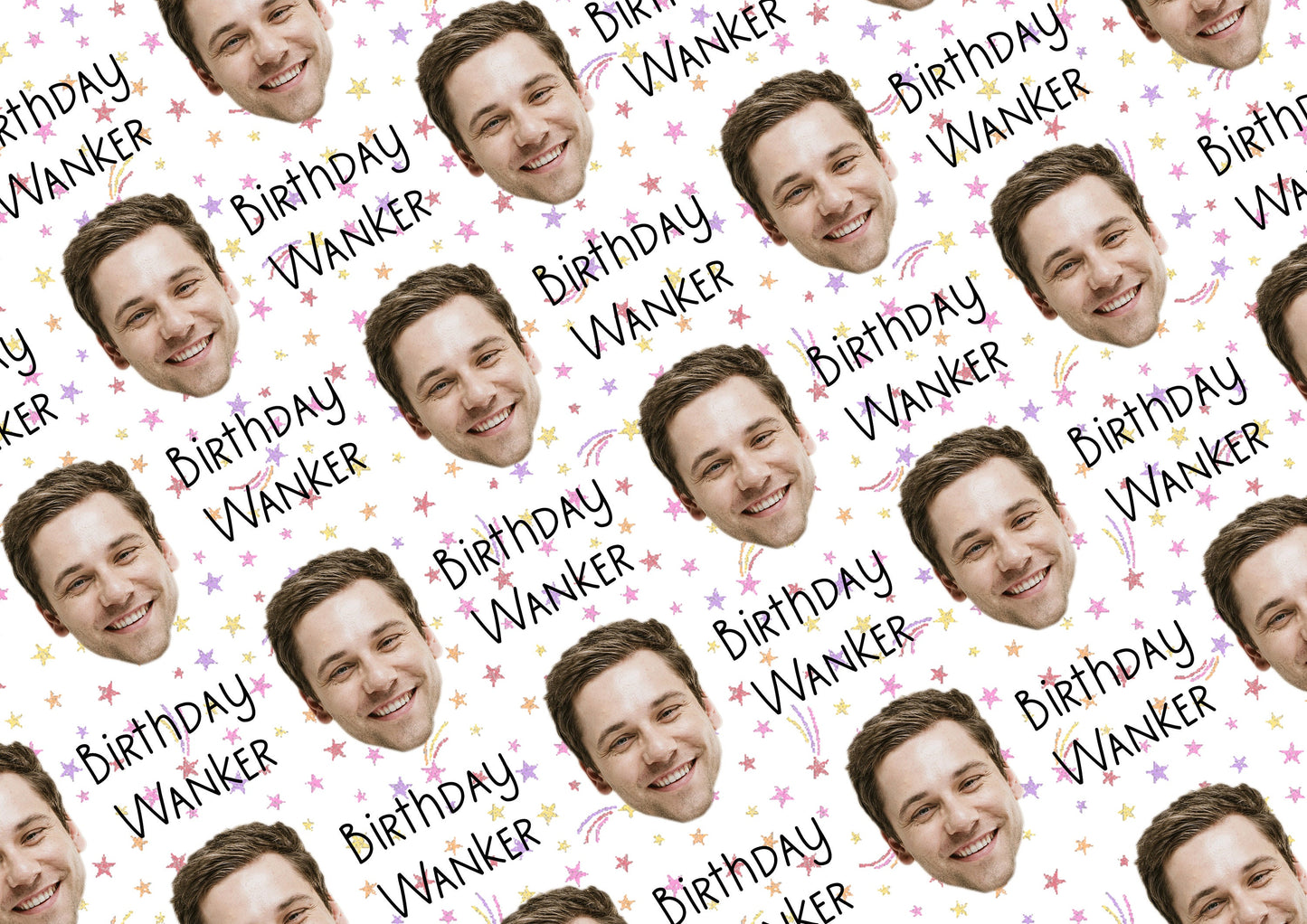 Personalised A3 Birthday Wrapping Paper, Birthday Twat, Profanity Paper, Custom Gift Wrap, Customised Swearing Wrapping Paper.