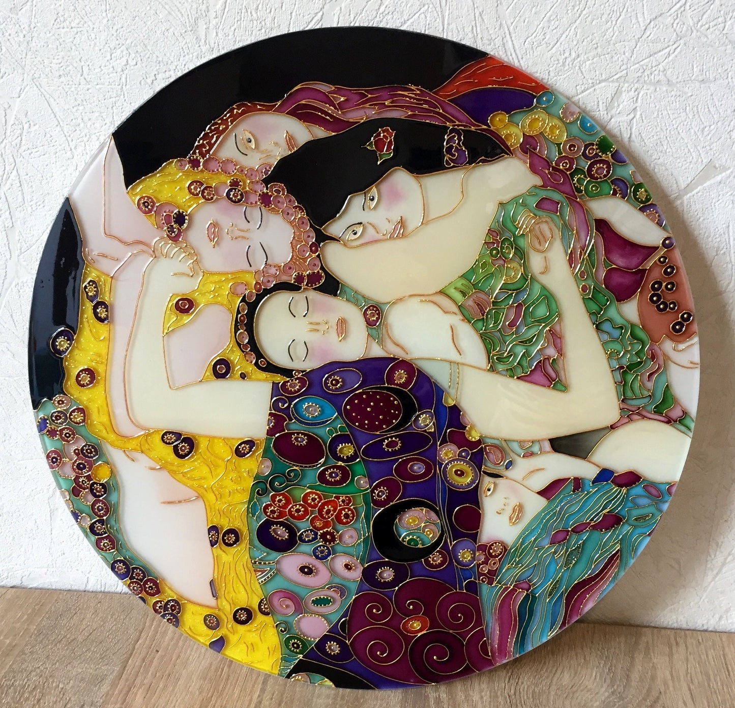 Gustav Klimt The Virgin Stained glass panel Wall home decor