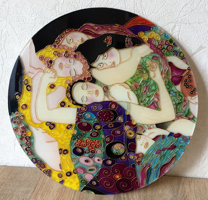 Gustav Klimt The Virgin Stained glass panel Wall home decor