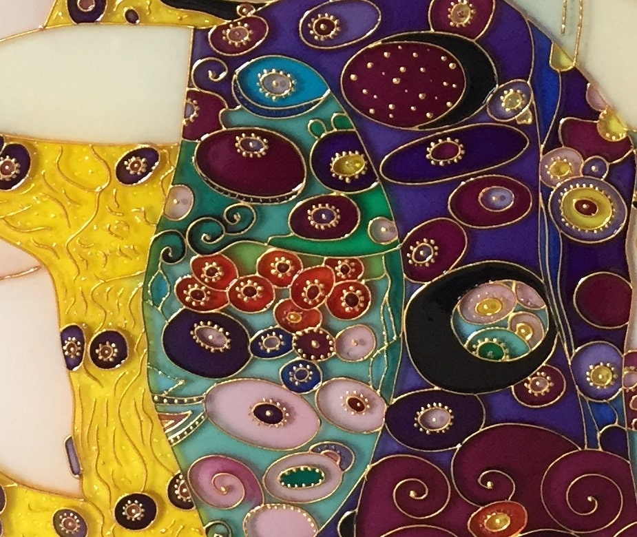 Gustav Klimt The Virgin Stained glass panel Wall home decor