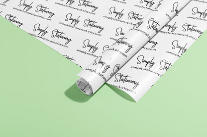 Personalised Wrapping Paper, Custom Gift Wrap, Customised Vellum Paper, Your Logo, Small Business, Packing Paper, Christmas Birthday Wedding