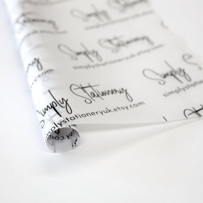 Personalised Vellum Paper, A0/914mm wide, Packing Paper, Branded Packaging Premium Vellum, Your Logo Paper 112gsm, Tissue paper, Recyclable
