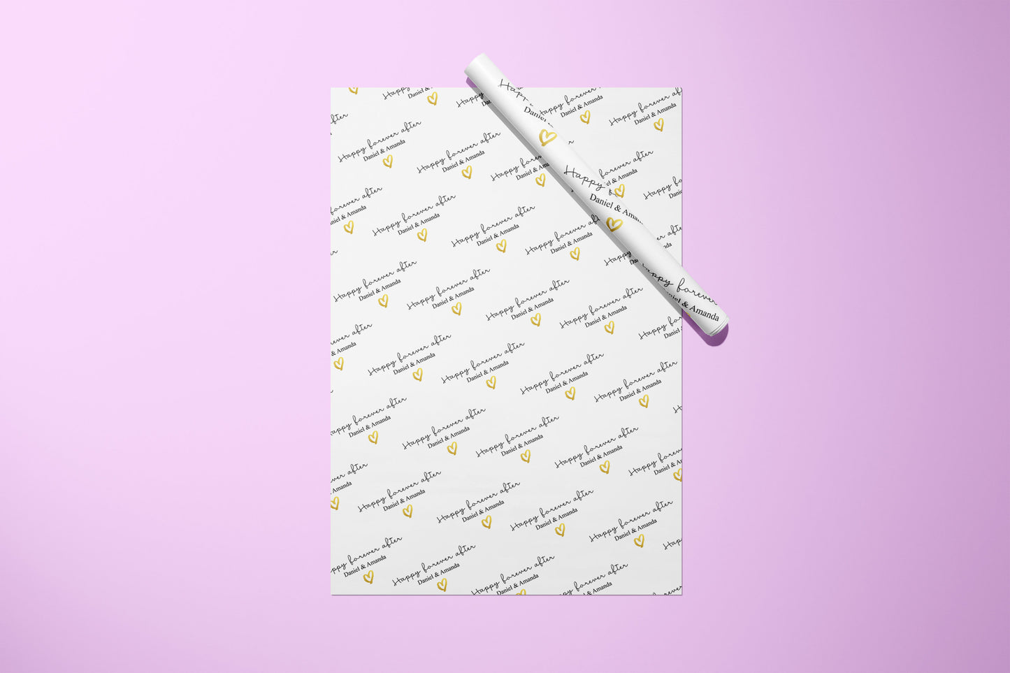 Personalised, Forever after, Surname, Wrapping Paper, Gift Wrap, Customised, Wedding, Party, Engagement, Couples, Newly Weds, Anniversary