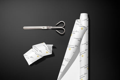 Personalised, Forever after, Surname, Wrapping Paper, Gift Wrap, Customised, Wedding, Party, Engagement, Couples, Newly Weds, Anniversary