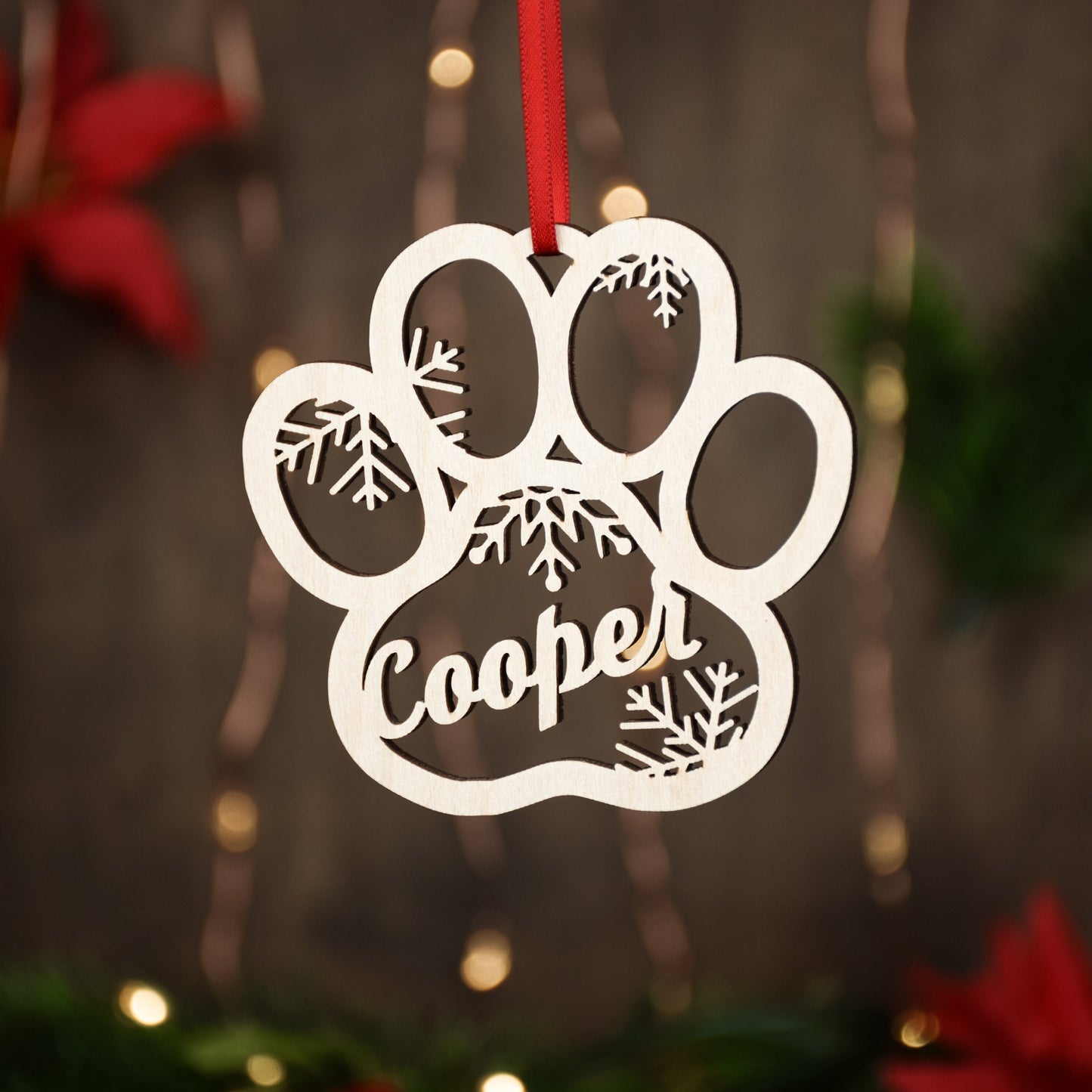 Personalized Pet Paw Ornament | Custom Dog Christmas Ornament | Cat 2025 Ornament | Dog Bone Holiday Decor