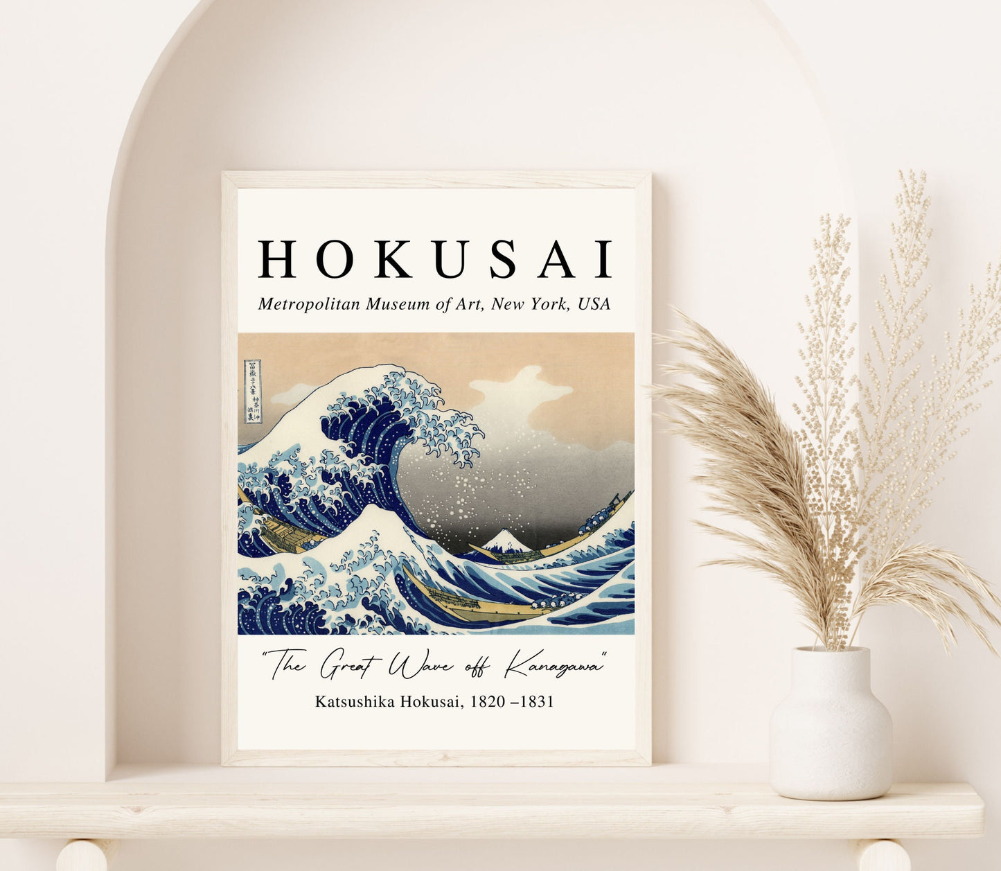 Katsushika Hokusai Poster, The Great Wave Poster,  Japanese Art,  Vintage Poster, Katsushika Hokusai print