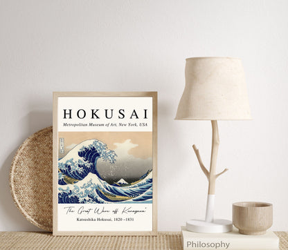 Katsushika Hokusai Poster, The Great Wave Poster,  Japanese Art,  Vintage Poster, Katsushika Hokusai print
