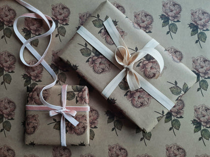 Vintage rose Wrapping paper, Gift Wrap, Wrapping, Rose Gift Warp, Wrapping paper, gift paper, floral wrapping paper, rose recycled wrappaper