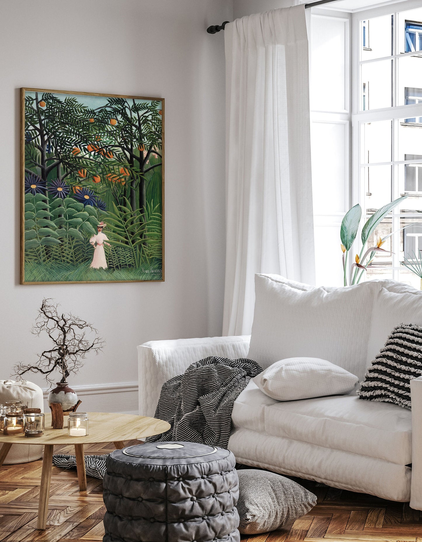 Henri Rousseau Woman walking in the forest print, Henri Rousseau print, Henri Rousseau poster, Tropical wall art, Tropical exhibition poster