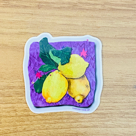 Limon Lemons | 3" Glossy Vinyl Sticker Decal | Waterproof  Weatherproof | Lemon Tree Fruit