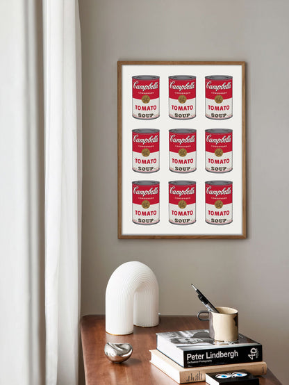 Andy Warhol Tomato Soup pop art poster, Andy Warhol Tomato Soup Print, Campbell Soup Poster, Kitchen wall decor