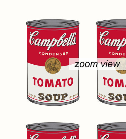 Andy Warhol Tomato Soup pop art poster, Andy Warhol Tomato Soup Print, Campbell Soup Poster, Kitchen wall decor
