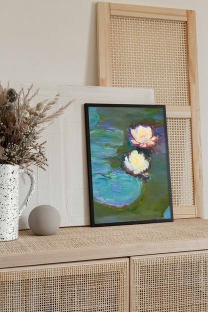Claude Monet Exhibition Poster, Water lilies Claude Monet,  Monet Exhibition Print, Claude Monet Floral Print, Landscape wall art