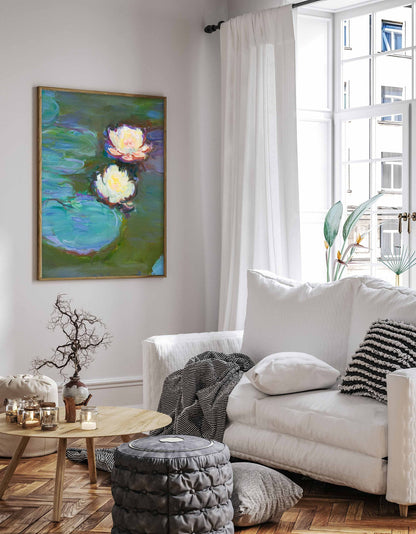 Claude Monet Exhibition Poster, Water lilies Claude Monet,  Monet Exhibition Print, Claude Monet Floral Print, Landscape wall art
