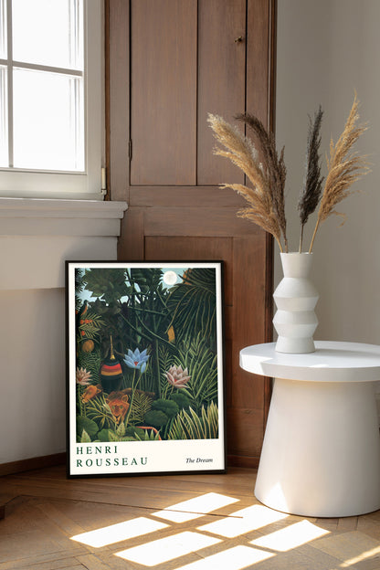 Henri Rousseau The Dream Poster, Henri Rousseau print, Henri Rousseau poster, Tropical wall art, Tropical exhibition poster
