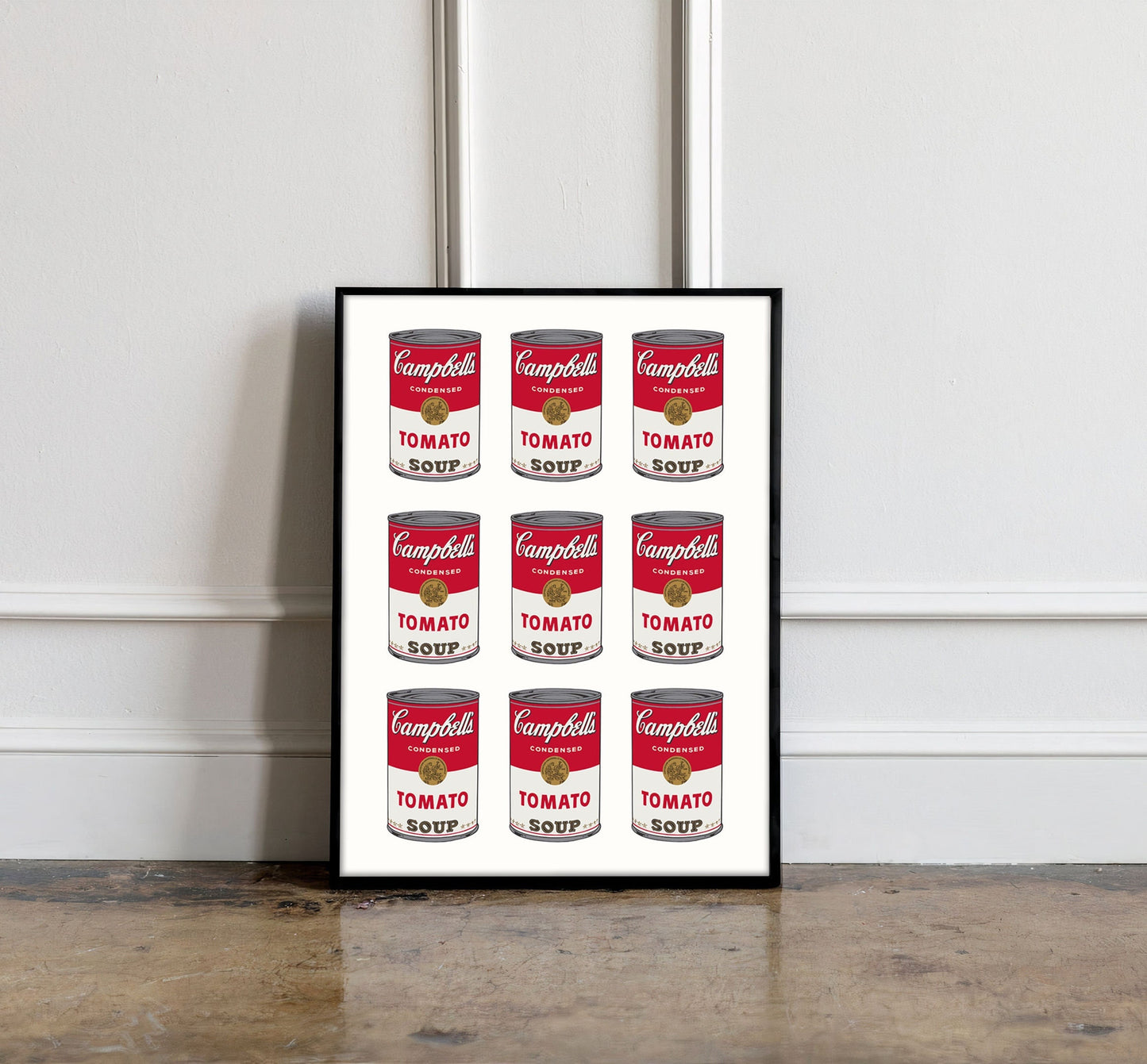 Andy Warhol Tomato Soup pop art poster, Andy Warhol Tomato Soup Print, Campbell Soup Poster, Kitchen wall decor