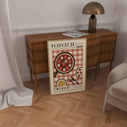 Retro Pizza Print, Pizza Poster, Kitchen Art, Kitchen Decor, Food Art, Pizza Slice, Eat Sign, Rome, Italy Art, Food Print