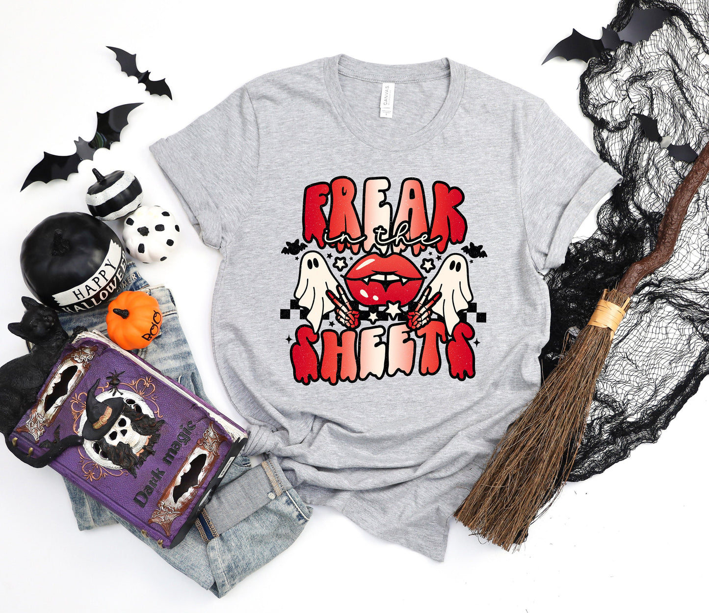 Freak In The Sheets T-Shirt, Halloween Funny Tee, Cute and Scary, Halloween Party Tee, Cute Fall Shirts, Cute Halloween Shirt, Boo Tee
