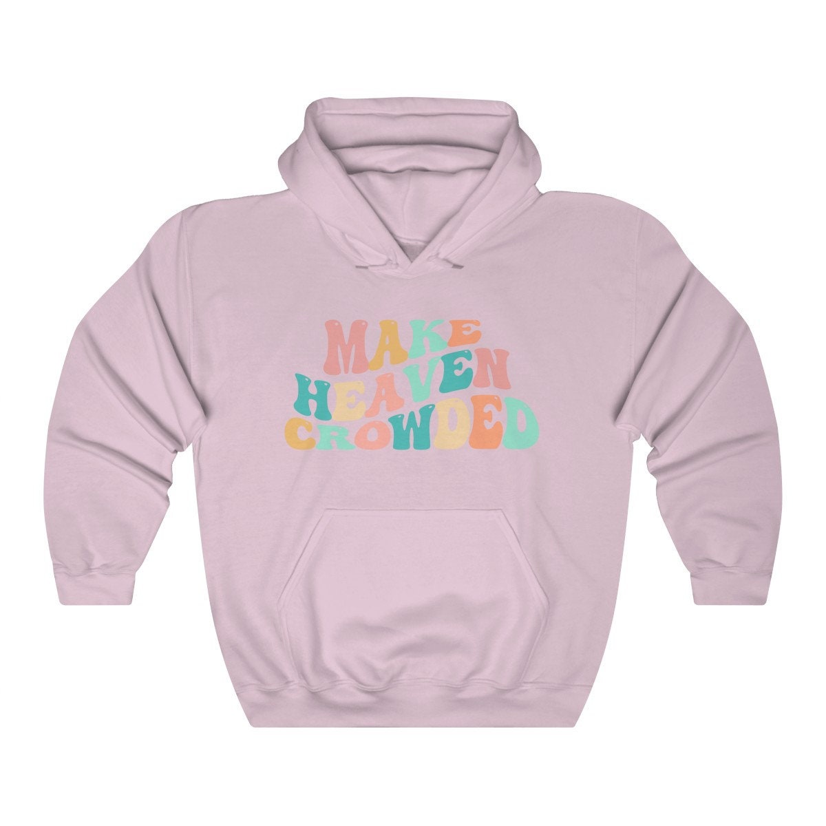 Retro Make Heaven Crowded Sweatshirt, Christian Gift, Bible Verse, Jesus Love Sweatshirt, Faith Sweatshirt, Religious Sweatshirt 1