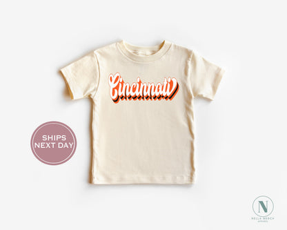 Cincinnati Football Shirt, Retro Cincinnati Football Shirt, Vintage Cincinnati Women Shirt, Cincinnati Toddler Shirt