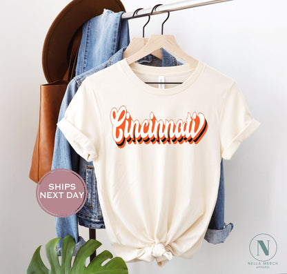 Cincinnati Football Shirt, Retro Cincinnati Football Shirt, Vintage Cincinnati Women Shirt, Cincinnati Toddler Shirt