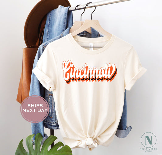 Cincinnati Football Shirt, Retro Cincinnati Football Shirt, Vintage Cincinnati Women Shirt, Cincinnati Toddler Shirt