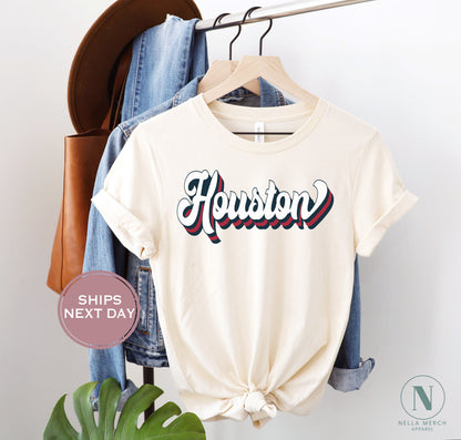 Houston Football Shirt, Retro Houston Football Shirt, Vintage Houston Women Shirt, Houston Texas Toddler Shirt