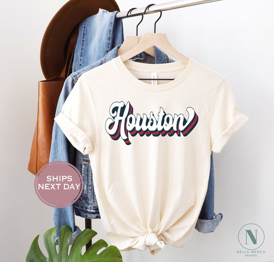 Houston Football Shirt, Retro Houston Football Shirt, Vintage Houston Women Shirt, Houston Texas Toddler Shirt