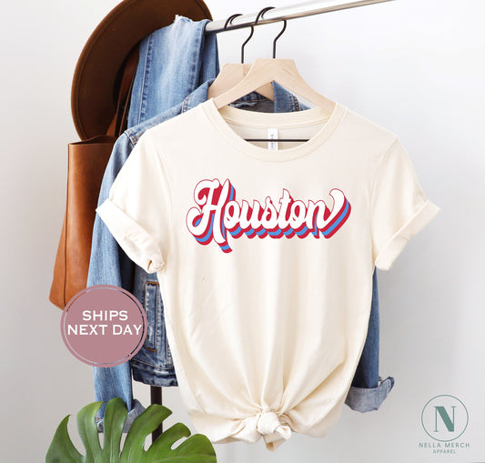 Houston Football Shirt, Retro Houston Football Shirt, Vintage Houston Women Shirt, Houston Texas Toddler Shirt