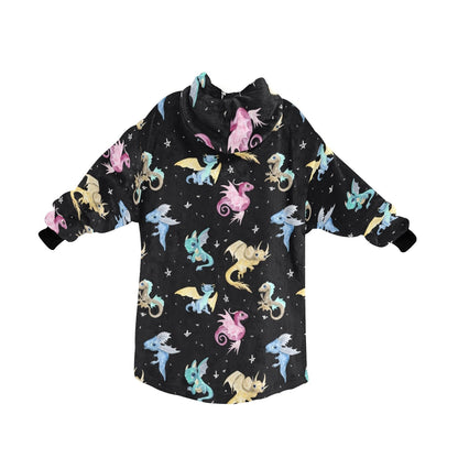 Dragon hooded Blanket Hoodie oversize winter