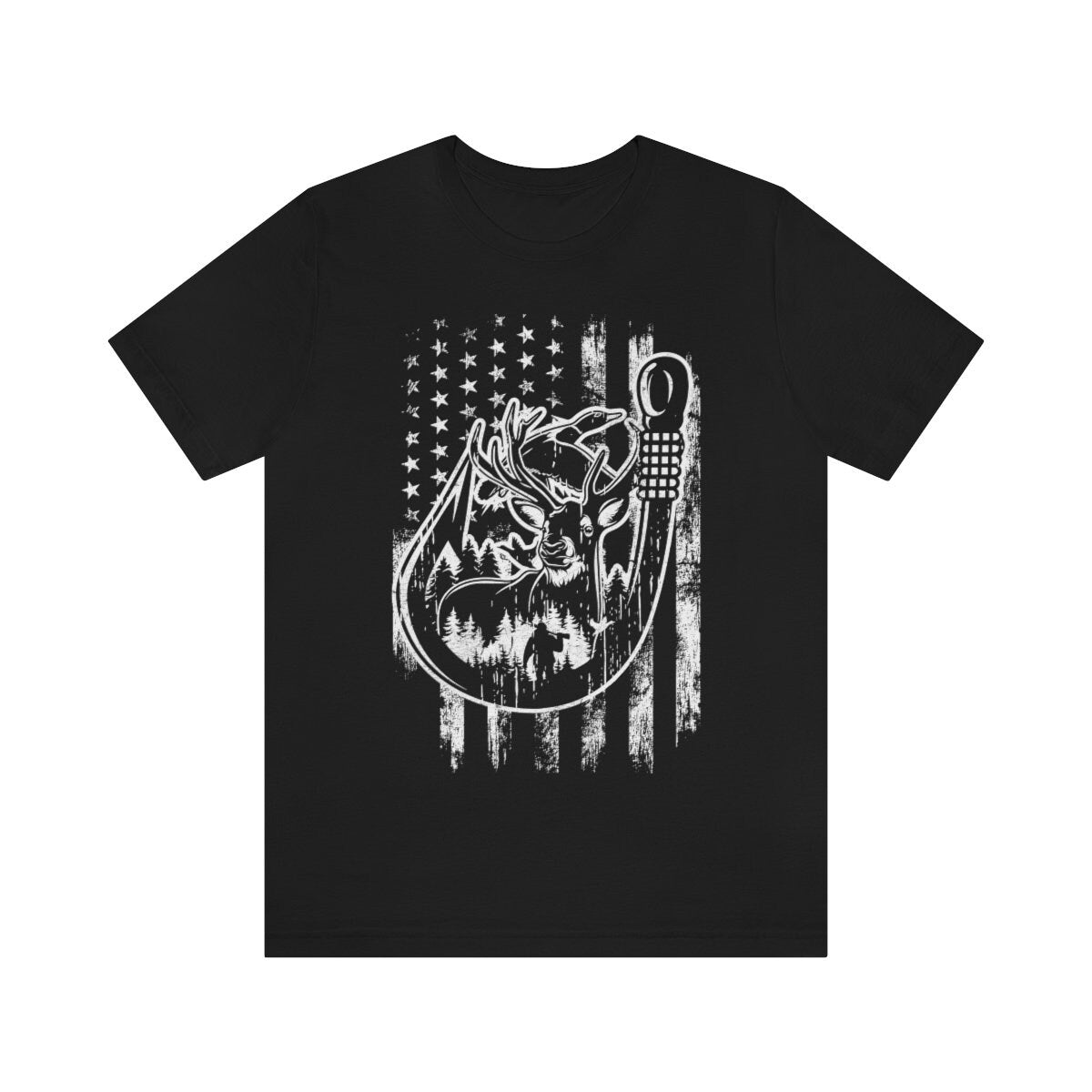 Deer Duck Fish Hunting Shirts | Hunter T-shirt Gift Idea | Antler Short Sleeve | Outdoor Cotton Jersey | Hunter Dad Shirts | Camping Tees