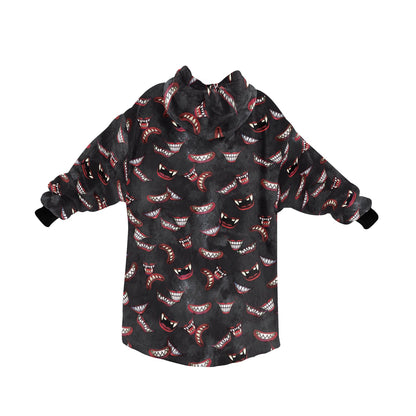 Horror Movie IT Clown Grin Cosy Blanket Hooded Jumper Hoodie Winter Oversized Kids Adults