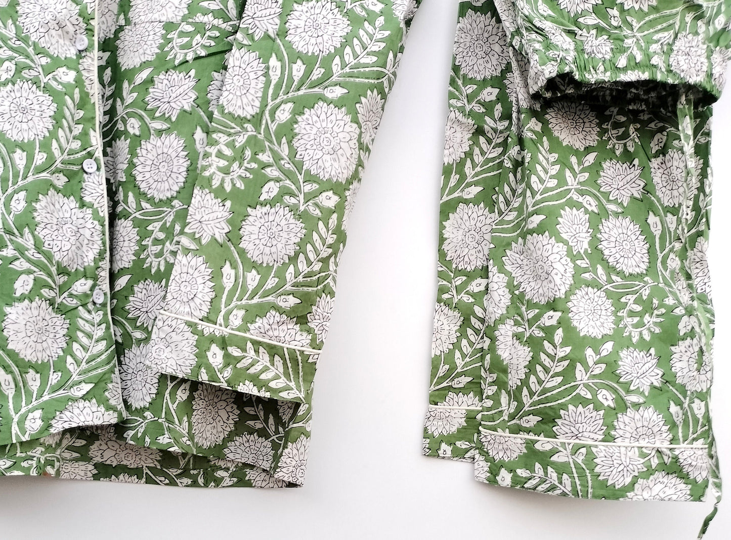 Indian PJ Set,100% Cotton Block Print Pajama Set, Night Wear, Bridesmaid Pajama Set, Womens pajamas Set Cotton Pants Shirt sets,Summer Dress