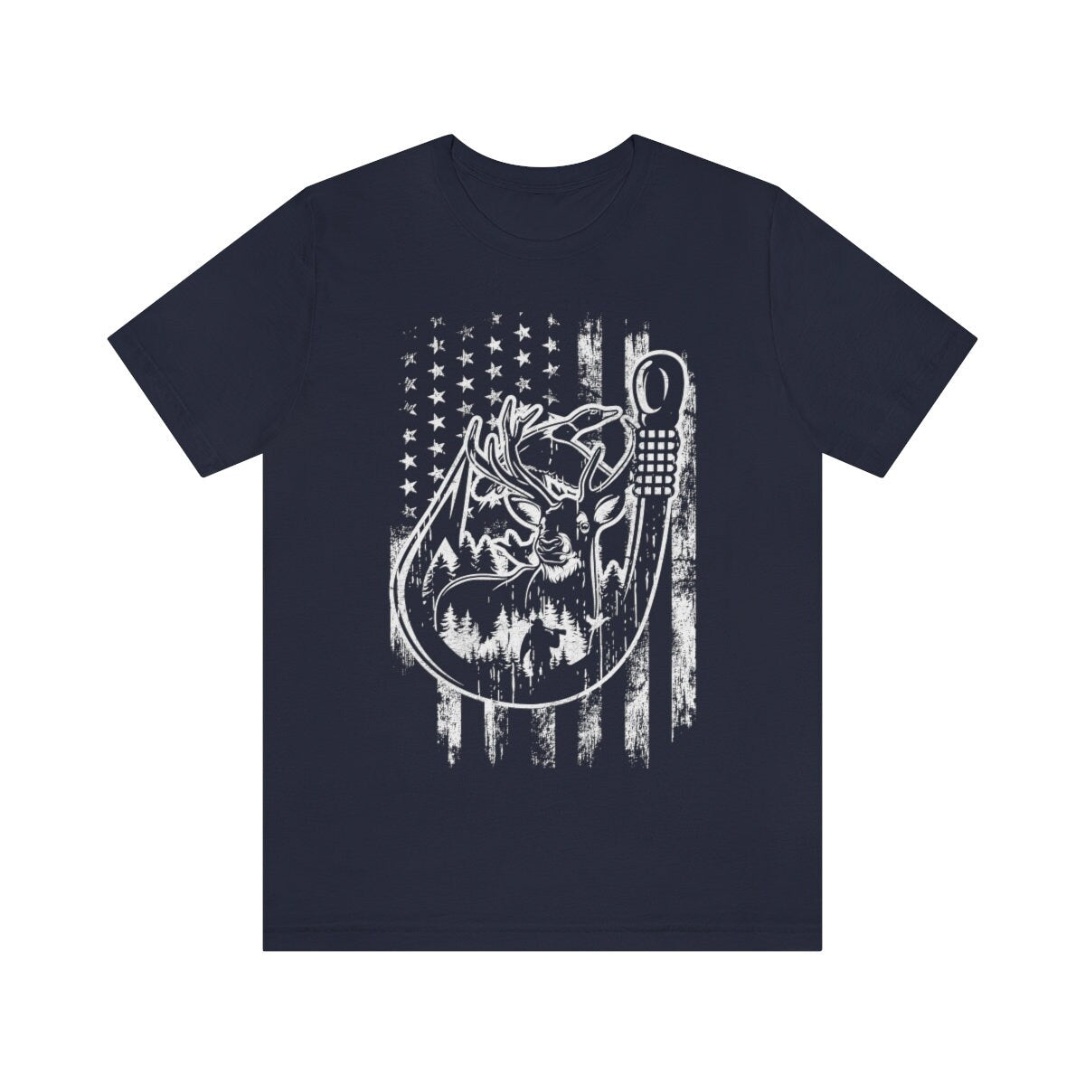 Deer Duck Fish Hunting Shirts | Hunter T-shirt Gift Idea | Antler Short Sleeve | Outdoor Cotton Jersey | Hunter Dad Shirts | Camping Tees
