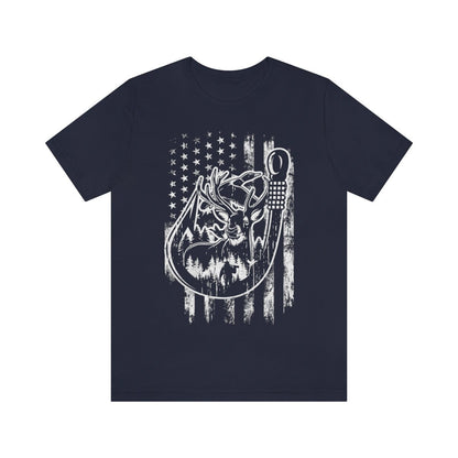 Deer Duck Fish Hunting Shirts | Hunter T-shirt Gift Idea | Antler Short Sleeve | Outdoor Cotton Jersey | Hunter Dad Shirts | Camping Tees