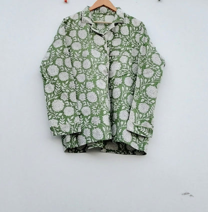 Indian PJ Set,100% Cotton Block Print Pajama Set, Night Wear, Bridesmaid Pajama Set, Womens pajamas Set Cotton Pants Shirt sets,Summer Dress