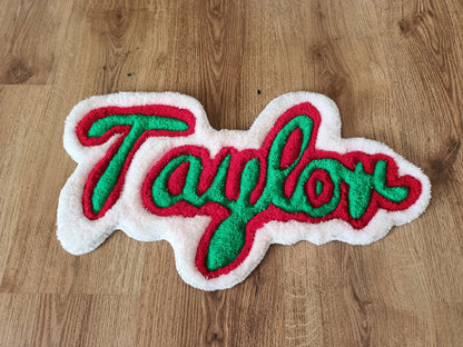 Custom Name Handmade Tufted Rug, Personalized Unique Gift for Best Friend Birthday