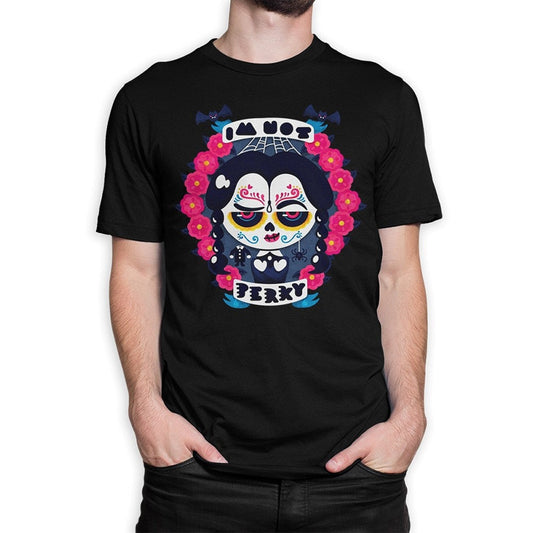 Wednesday Addams I'm Not Perky Mexican Art T-Shirt, The Addams Family Shirt, Men's Women's All Sizes (WED-45651)