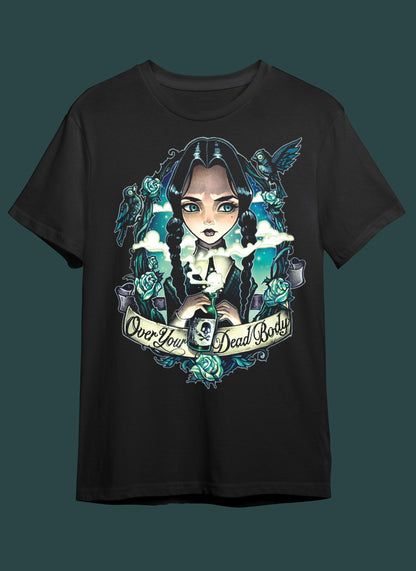 Merlina Shirt, Wednesday Addams T Shirt, The Addams Family Shirt, Wednesday Addams Christmas T-Shirt, Graphic Tee, Vintage, 90s Graphic Tee