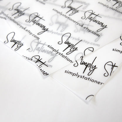 Personalised Vellum Paper, Packing Paper, Branded Packaging, Food safe, Your Logo Paper 112gsm, Small Business, Tissue paper, Recyclable Eco