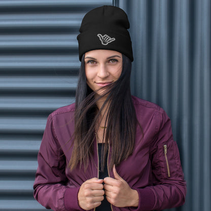Shaka Bones Embroidered Beanie