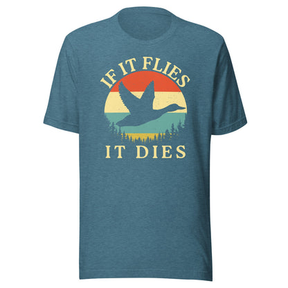 Duck hunting shirt, If It Flies It Dies, duck hunting gifts, bird hunting gifts for men, funny hunting t shirt, Retro vintage hunting shirt